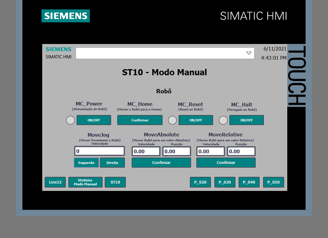 ST10 - Modo Manual (Robô)